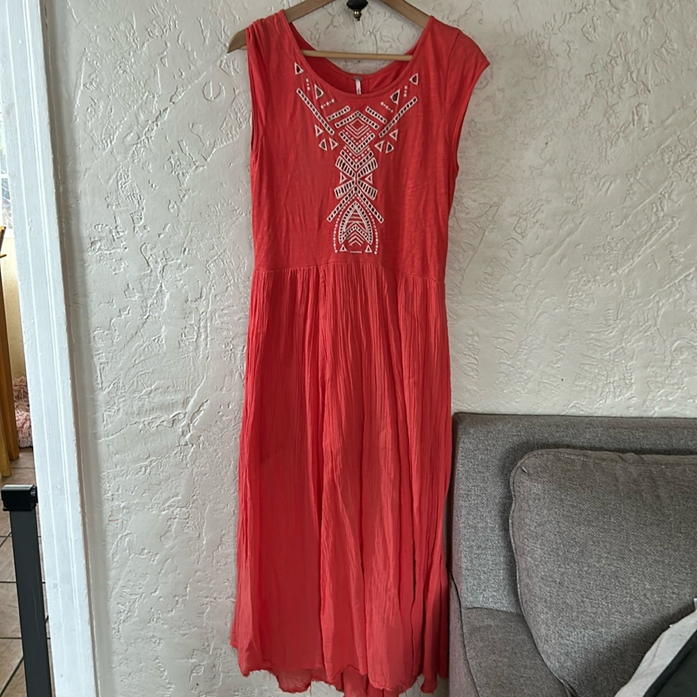 Free People Embroidered Maxi Dress
